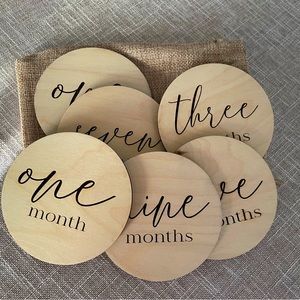 Baby Milestone Wooden Signs from Etsy